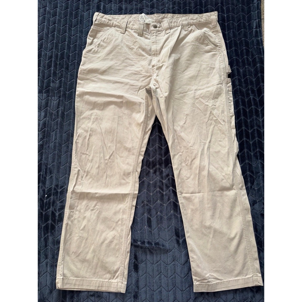 Carhartt Carpenter Pants B324 FDK Beige Canvas Relaxed Mens Sz‎ 44
